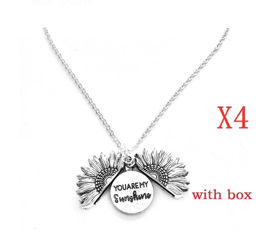 Collar de Letras Dobles Girasol