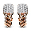 Pendientes Huggie de Cadena Cubana con Diamantes en Oro Rosa de 18K