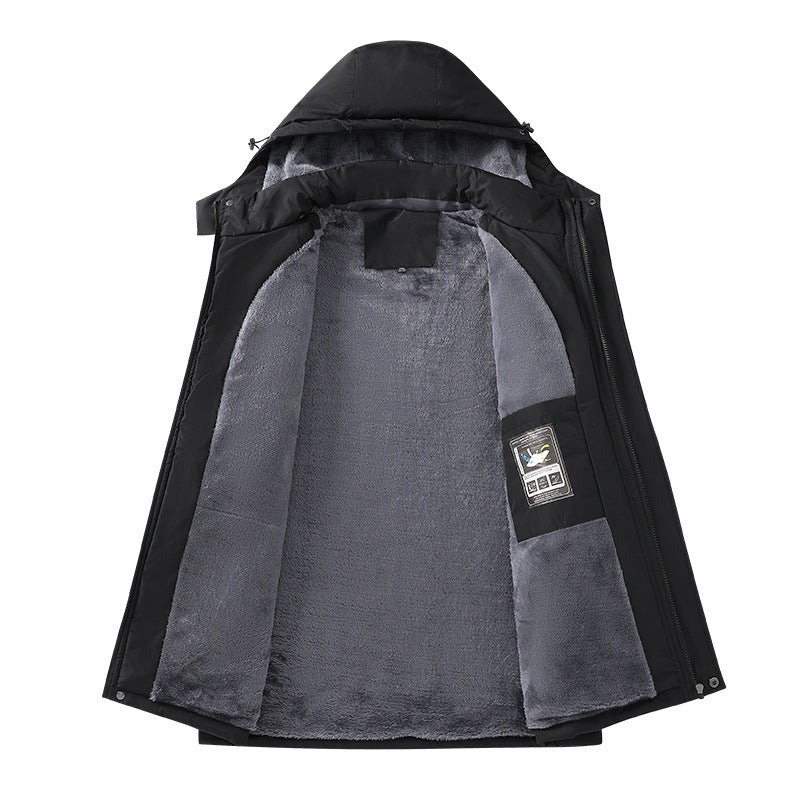 Manteau à capuche chaud grande taille pour hommes