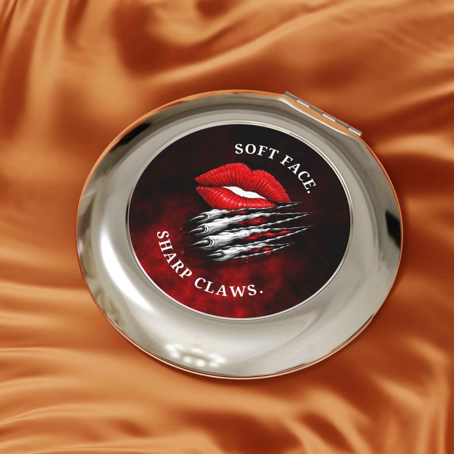 Soft Face, Sharp Claws Compact Mirror