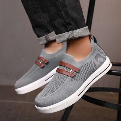 Soft elastic mesh shoes sports shoes lightweight business men's shoes - Korvel