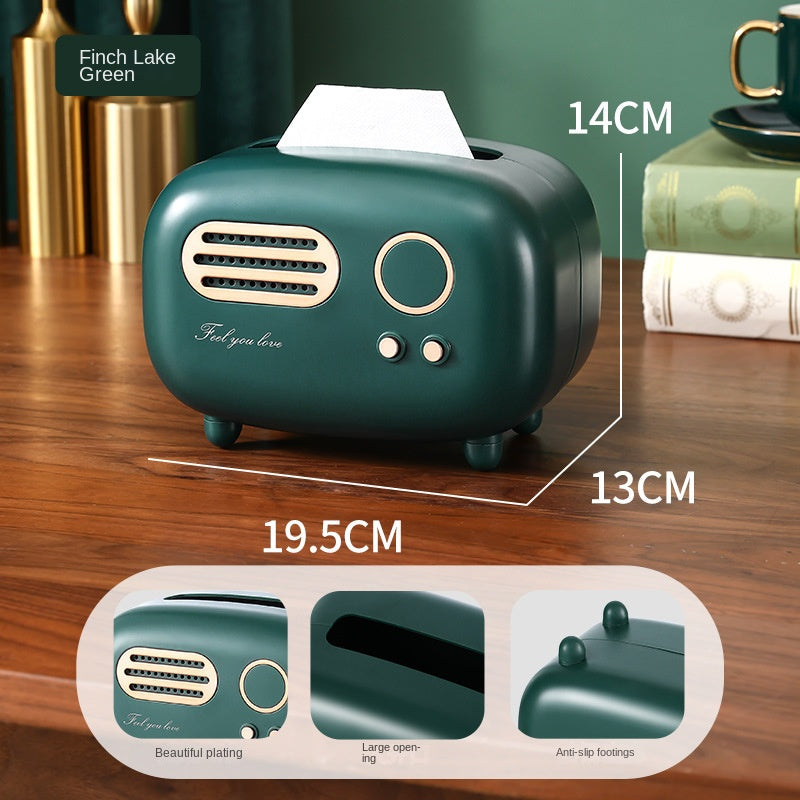 Paper towel box ABS light luxury retro style gift for living room, high-end home drawer paper towel box - Korvel