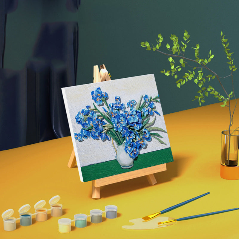 Relief Van Gogh's Irises DIY 3D Oil Painting Kit - Korvel