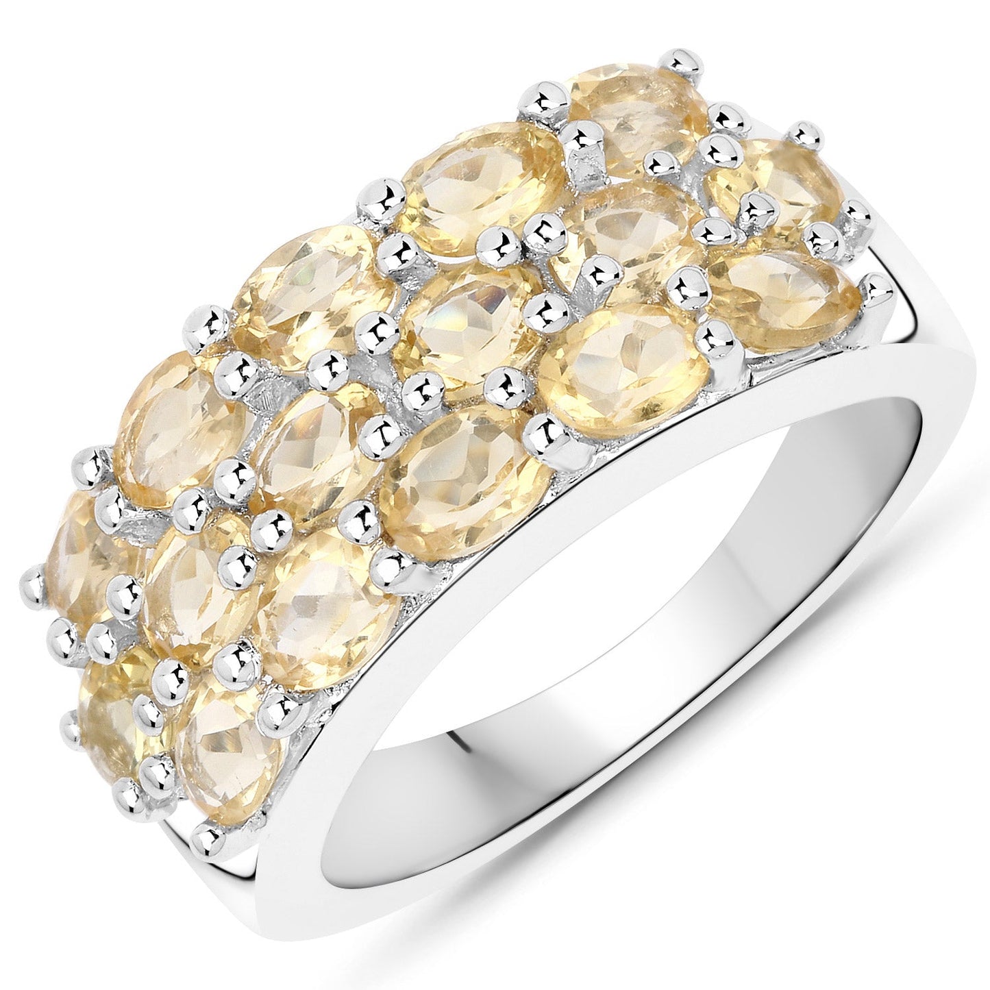 Ensemble de bijoux en argent sterling avec citrine véritable de 8,32 carats