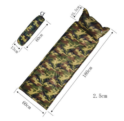Camo Automatic Inflatable Cushion with Pillow for Camping