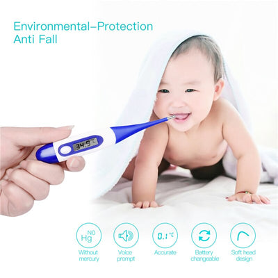 Adult And Infant Kids Baby Body Electronic Digital Temperature Electronic thermometer anal armpit LCD Display With Soft Head 37 - Korvel