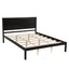 Platform Bed Frame with Headboard, Wood Slat Support  No Box Spring Needed  Queen Espresso - Korvel