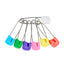 Baby Child Safety Pins Smiley Pins Plastic Safety Pins Medium Size About 40 Large Size About 55 mm - Korvel