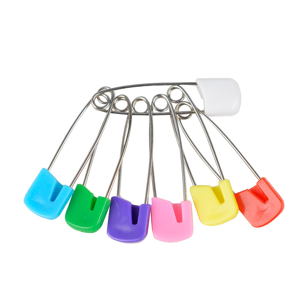 Baby Child Safety Pins Smiley Pins Plastic Safety Pins Medium Size About 40 Large Size About 55 mm - Korvel