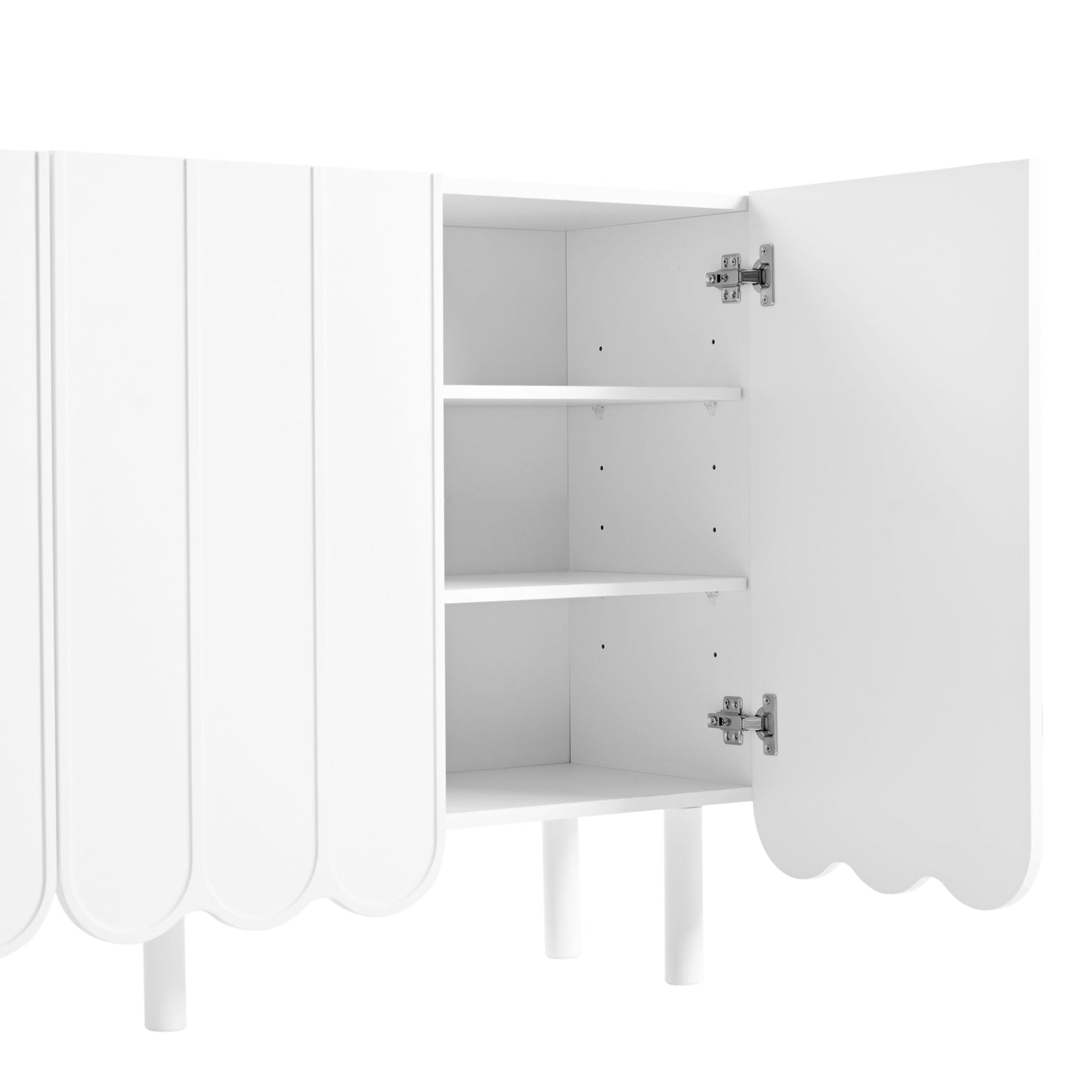 ON-TRANS Cream Style Shoe Cabinet with Adjustable Legs