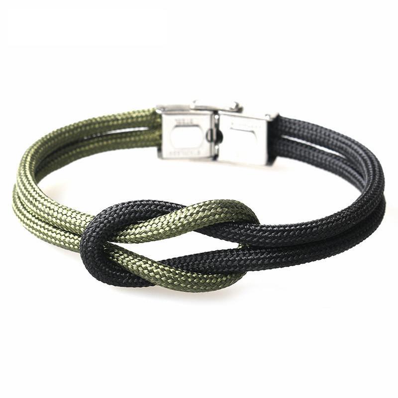 Bracelet en corde moderne à nœud élégant multi-couches pour hommes et femmes