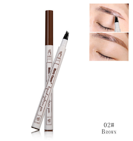 Music Flower Brand Makeup 3 Colors Fine Sketch Liquid Eyebrow Pen Waterproof Tattoo Super Durable Eye Brow - Korvel