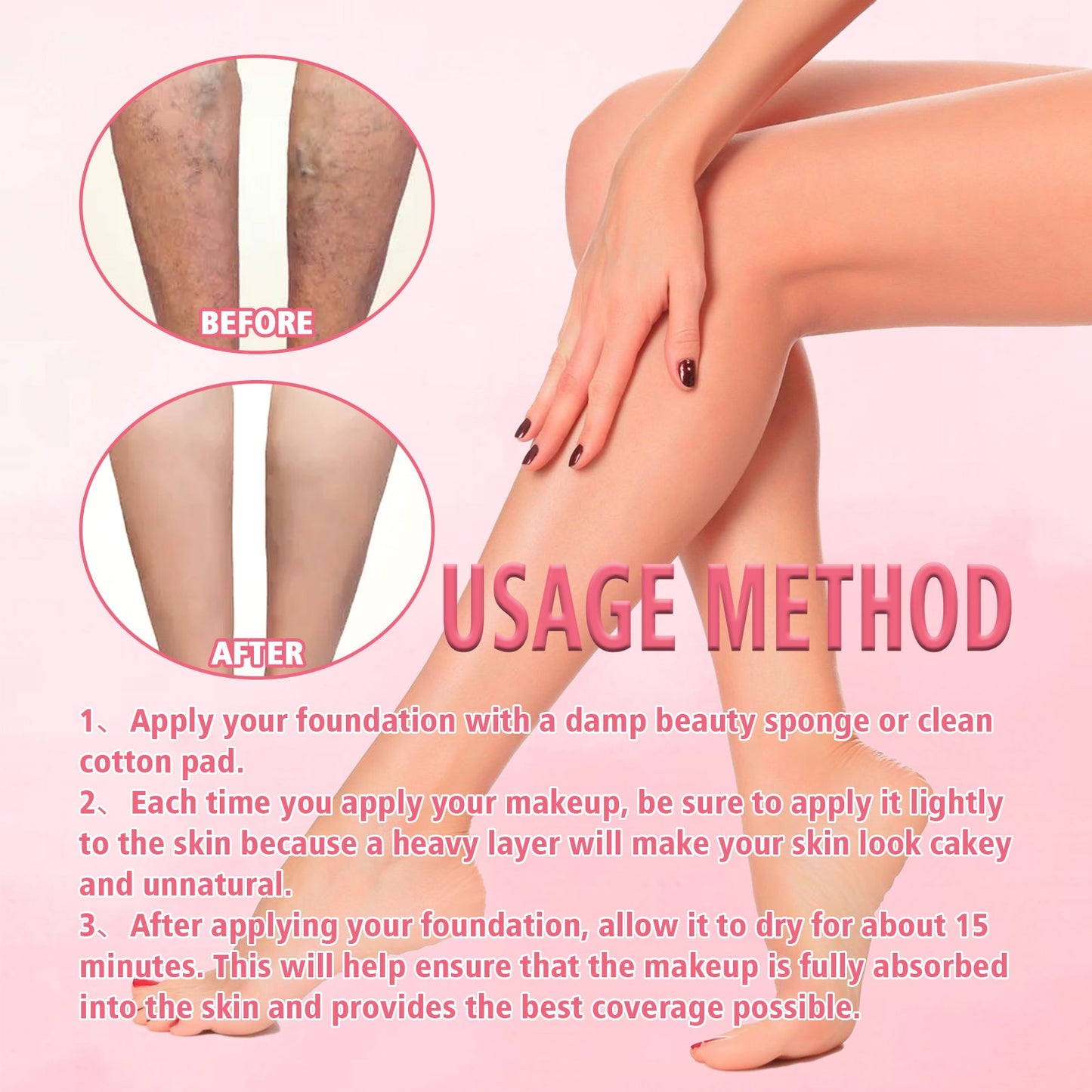 Natural Finish Body Makeup Liquid Foundation