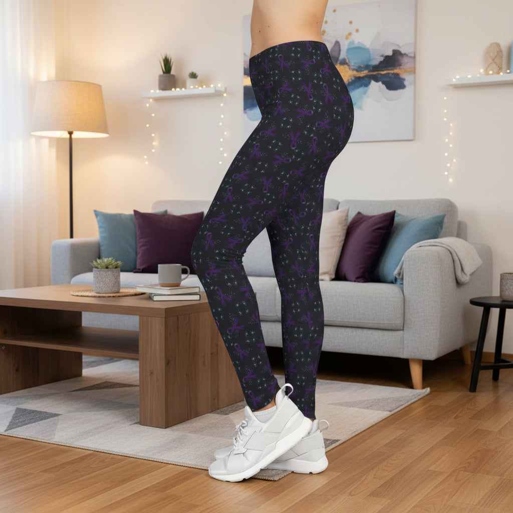 Neurons & Ribbons Epilepsy Awareness Women's Leggings