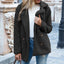 Manteau d'hiver en peluche à revers large pour femmes