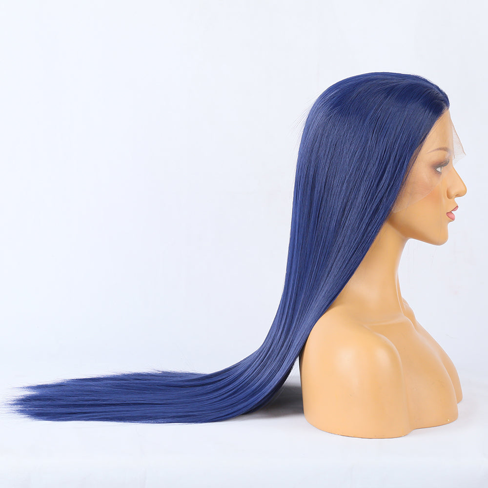 Straight Lace Front Wig Bone Straight Human Hair Wig Transparent Lace Frontal Wig Glueless Lace Front Human Hair Wigs - Korvel