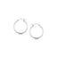Boucles d'oreilles créoles fines en argent sterling poli avec plaquage en rhodium