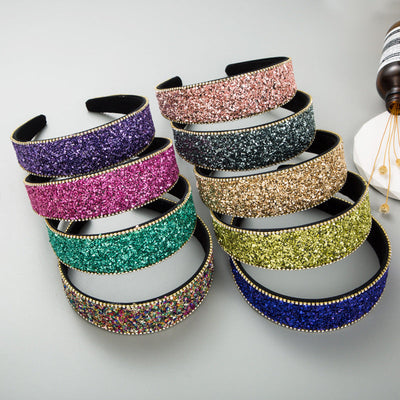 Premium Rhinestone Wide Edge Headband