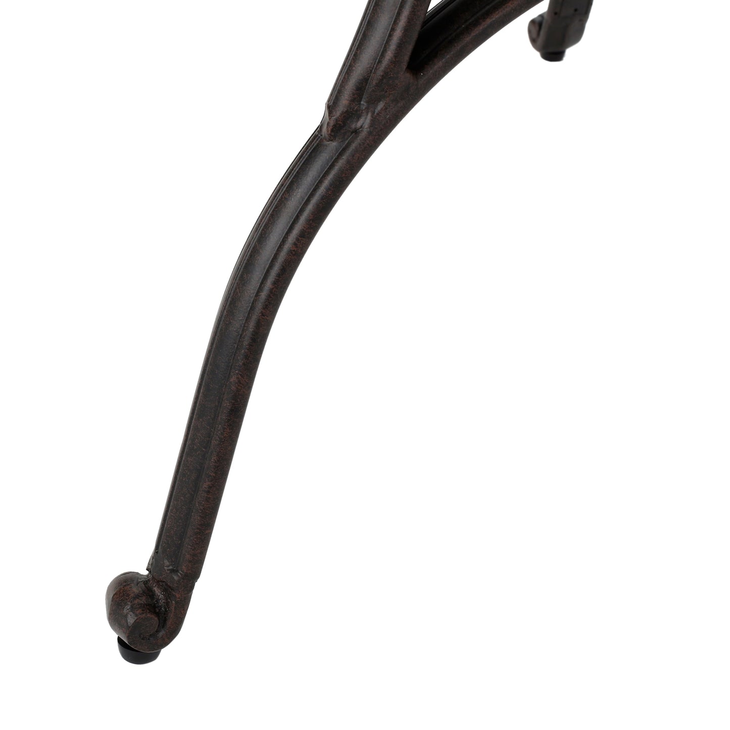 Outdoor Cast Aluminum Circular Dining Table in Bronze