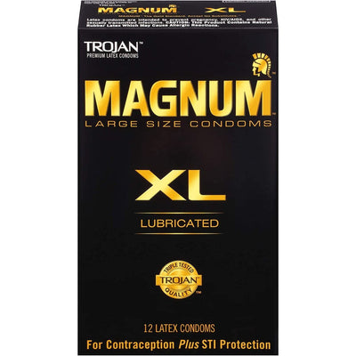 Préservatifs en latex lubrifiés Trojan Magnum XL - Très grand