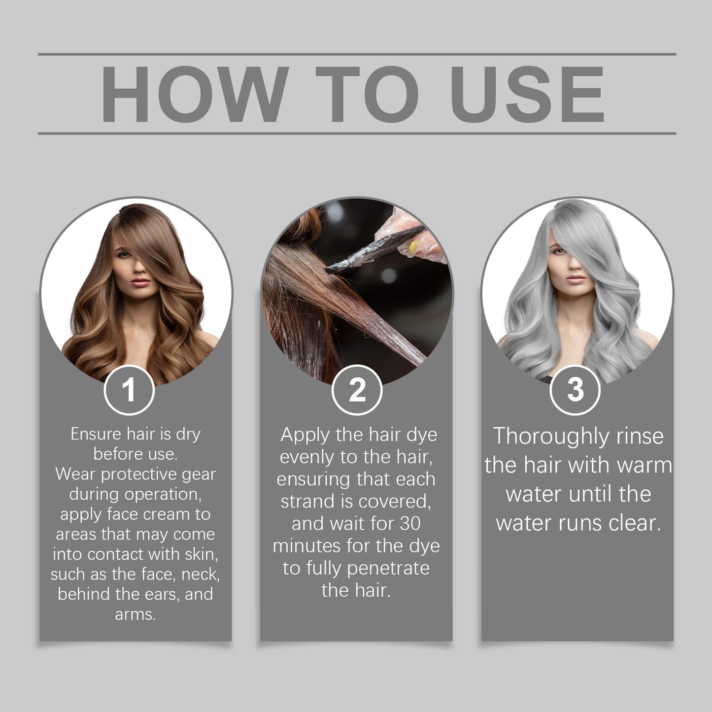 Premium Grey Hair Cream for Moisturizing & Color