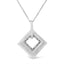 Collar con colgante en forma de cometa con acentos de diamante en plata esterlina .925
