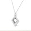 Collar con colgante en forma de cometa con acentos de diamante en plata esterlina .925