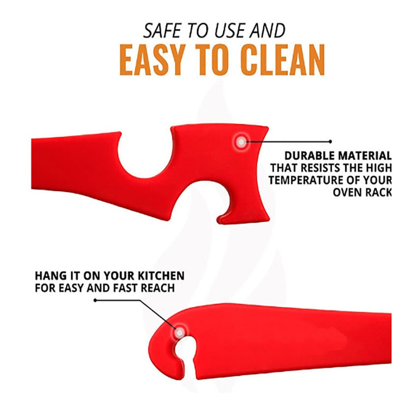 Oven baking tray tool kitchen multifunctional push-pull rod non scalding hand push-pull device - Korvel