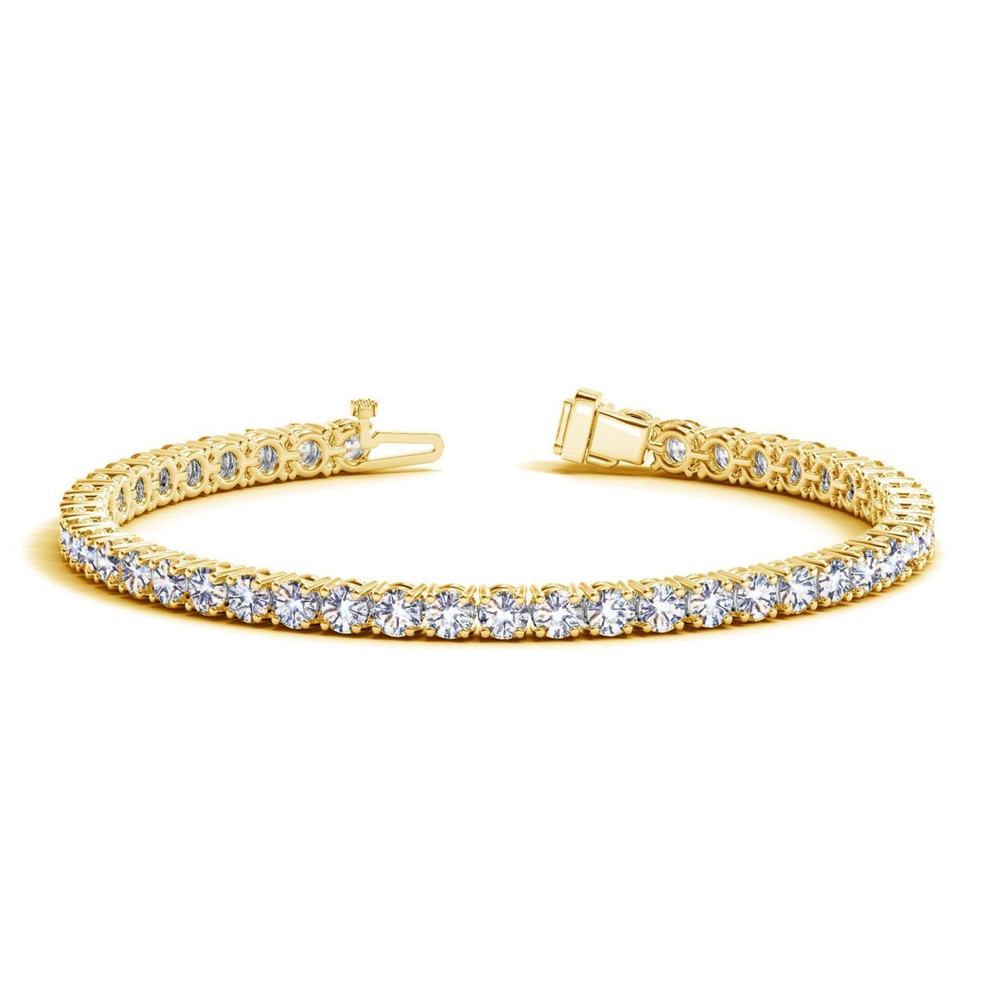 Pulsera de Tenis de Diamantes Crecidos en Laboratorio de Oro Amarillo de 14k - 8 cctw