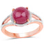 14K Rose Gold Plated 5.05 Carat Glass Filled Ruby Ring