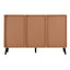 Buffet Cabinet en Bois Naturel avec Panneaux Latéraux et Rangement
