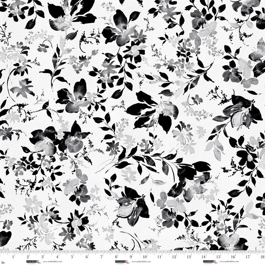 Tissu large Garden Whispers 118" en coton écru