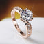 Elegant and luxurious wedding ring, women's Korean version of the living mouth ring - Korvel