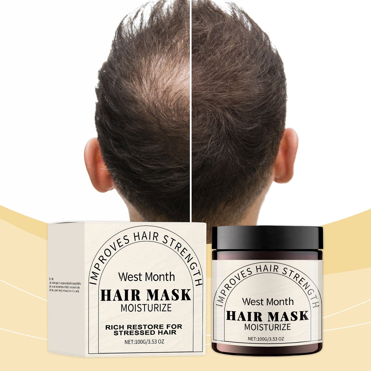 Repair Moisturizing Hair Mask, Moisturizing, Nourishing And Repairing Dry Hair, Smooth, Soft And Glossy Hair Mask - Korvel