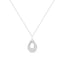 Collar de Pendiente Doble de Plata Esterlina .925 con Acentos de Diamante
