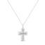 Collar de Pendiente de Cruz con Diamantes en Acero Inoxidable .925