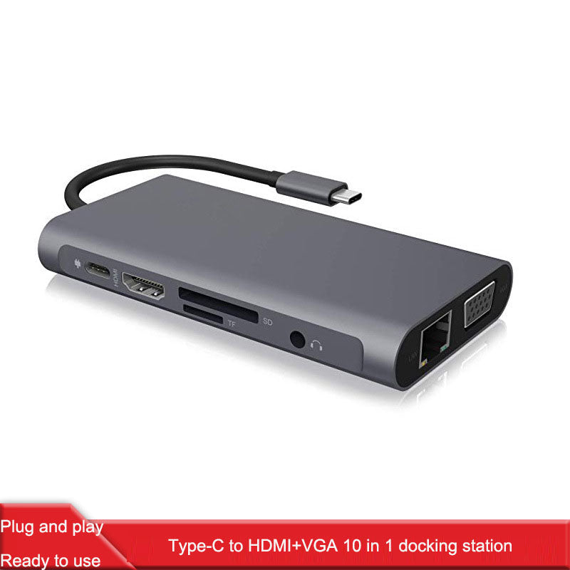 Estación de acoplamiento Premium Type-C 10 en 1 para MacBook