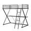 Premium Twin Size Loft Bed with Desk and Guardrails - Black
