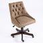 Silla de Oficina de Estilo Retro Medieval de Piel de Oveja - Marrón