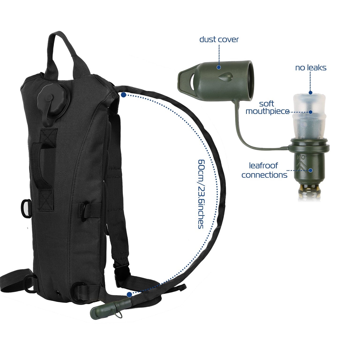 iMounTEK Tactical Hydration Pack with 3L Water Bladder