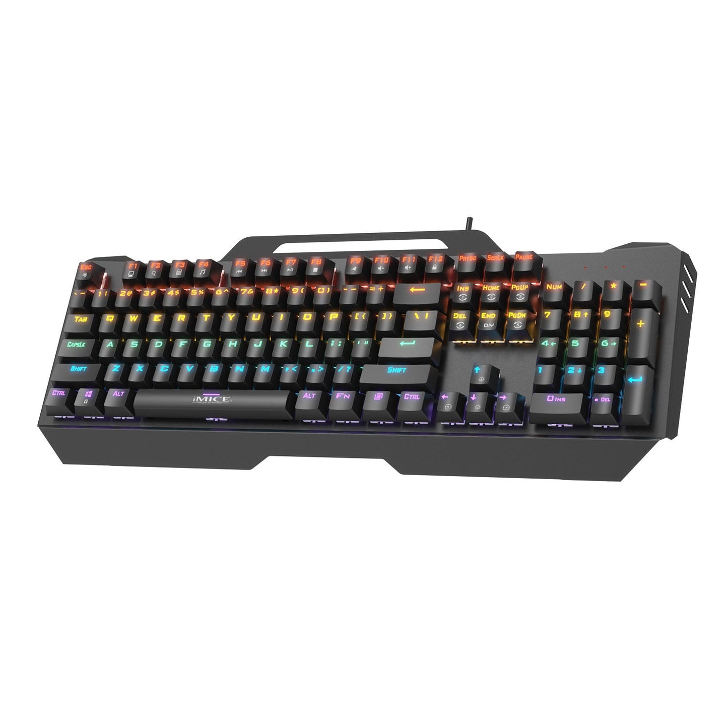Wired RGB Chicken Eating Green Axis Mechanical Esports Metal Gaming Keyboard - Korvel