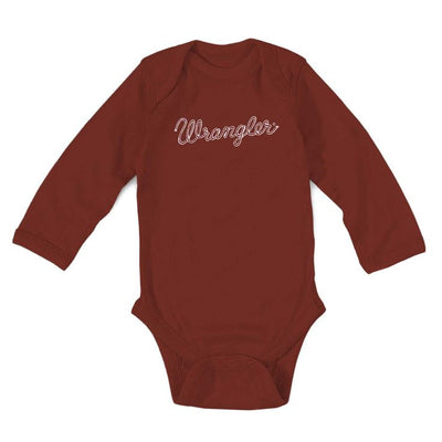 Cozy Red Wrangler Infant Onesie - Perfect for Your Little Wrangler - Korvel