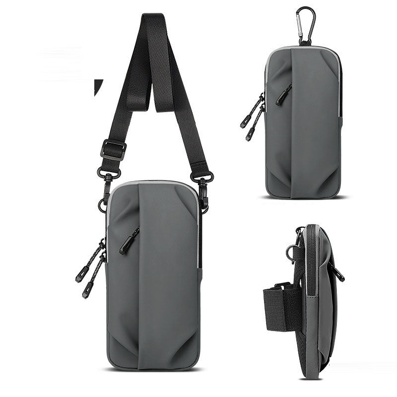 Running mobile phone arm bag for men and women, single shoulder diagonal cross bag, wrist bag, fitness sports travel equipment, - Korvel