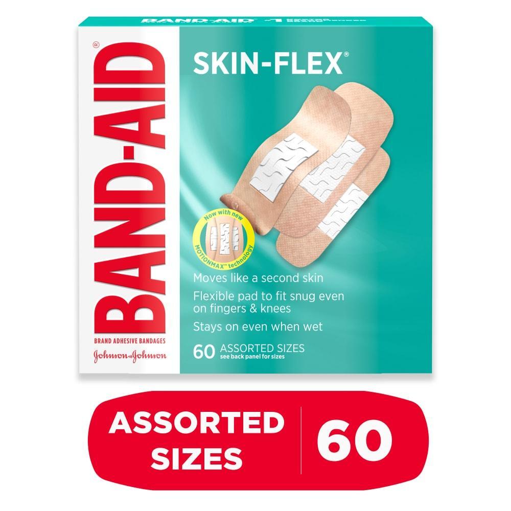 Band-Aid Brand Skin-Flex Adhesive Bandages – 60 Count
