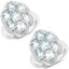 Bague en argent sterling avec aquamarine de 3,09 carats et zircon blanc