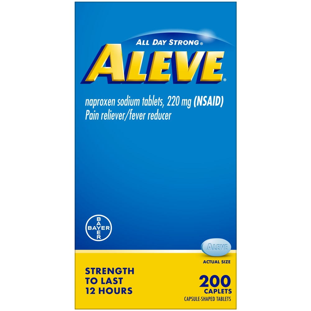 Aleve Naproxen Sodium Pain Reliever - 220 Mg - 200 Caplets