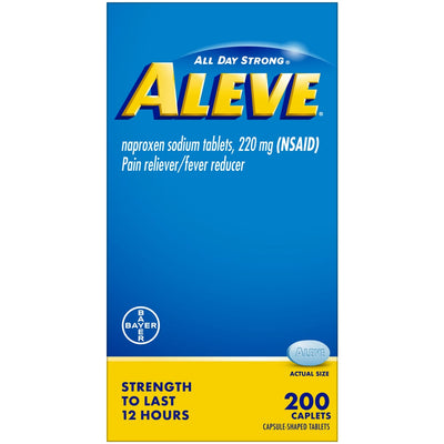 Aleve Naproxen Sodium Pain Reliever - 220 Mg - 200 Caplets