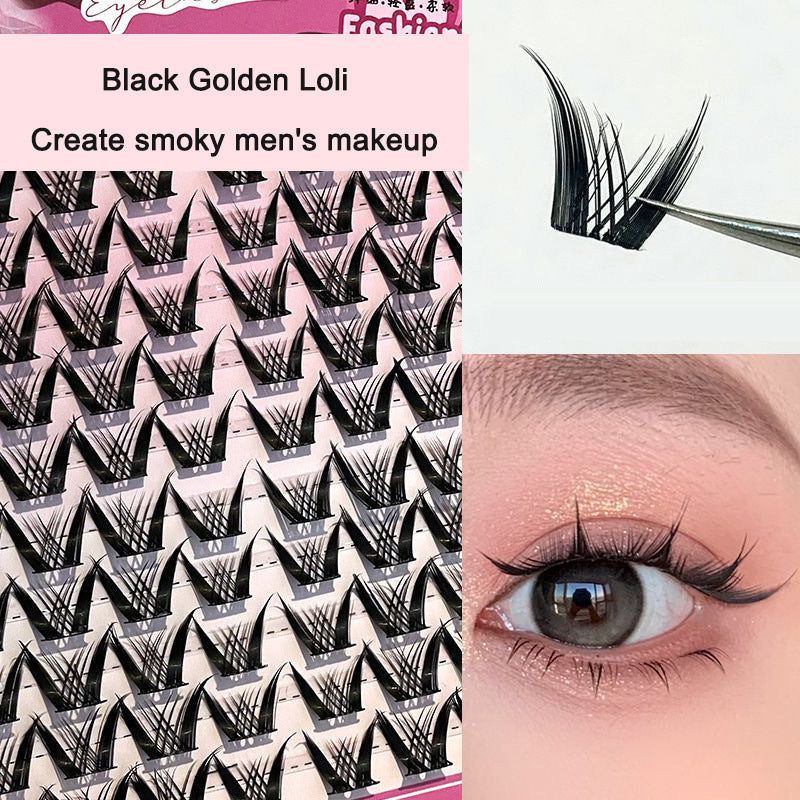Sunflower Comics Pure Desire Eyelash Simulation Natural Thickening Large Segmented Trilogy False Eyelash Laziness - Korvel