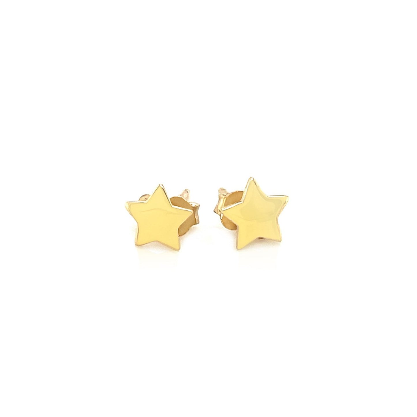 Boucles d'oreilles en or jaune 14 carats en forme d'étoile