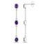 Boucles d'oreilles en argent sterling .925 avec améthystes véritables de 2,04 carats